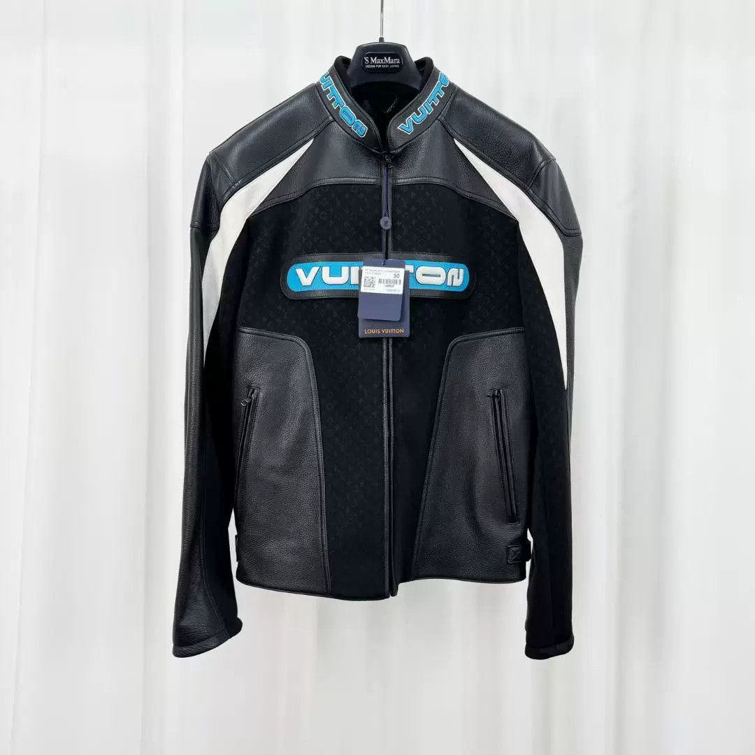 Louis Vuitton louis vuitton black leather biker jacket Size US L / EU 52-54 / 3 - 1 Thumbnail