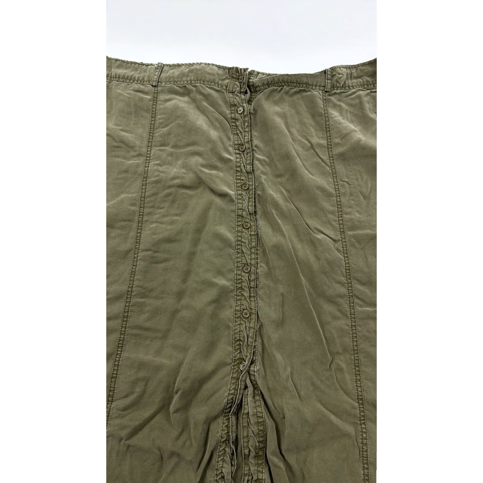 Vintage Lane Bryant Skirt Women’s 26 Plus Green Viscose A-Line Knee Length Womens Size 26" / US 2 / IT 38 - 3 Thumbnail