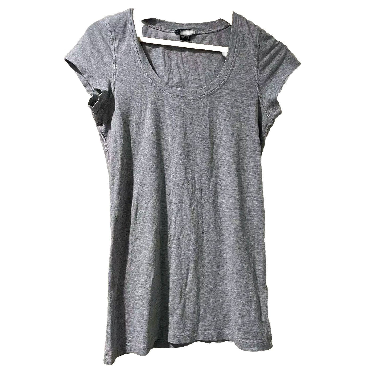 Theory Theory Women Short-Sleeve Tee Stretch Cotton Size M A000508 Size M / US 6-8 / IT 42-44 - 4 Thumbnail