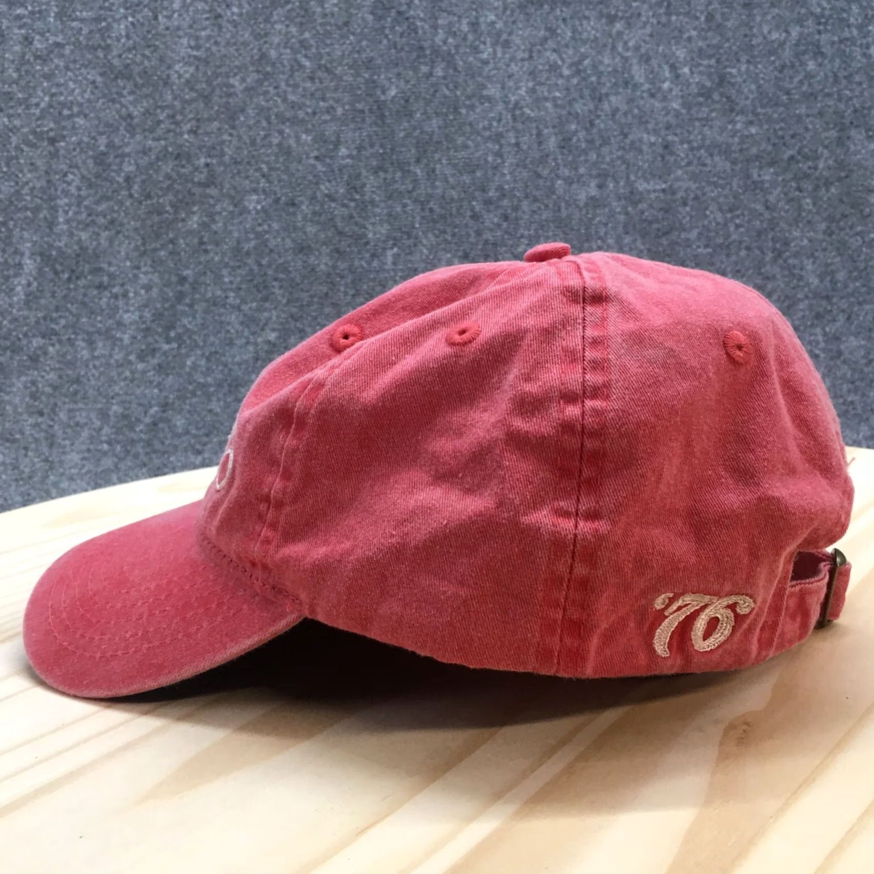 Logo 7 America 76 Baseball Cap Hat Mens Red OS Adjustable Curved Brim Embroidered Logo Size ONE SIZE - 4 Thumbnail
