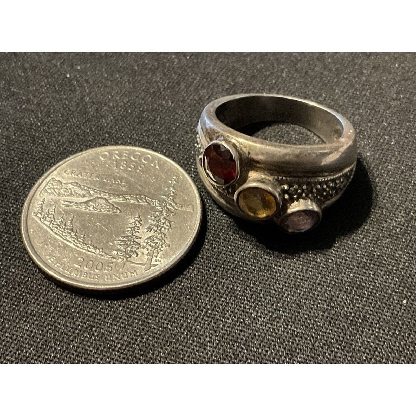 Other Judith Jack Garnet, Citrine, Amethyst, Marcasite Size 7 Ring Size ONE SIZE - 5 Thumbnail