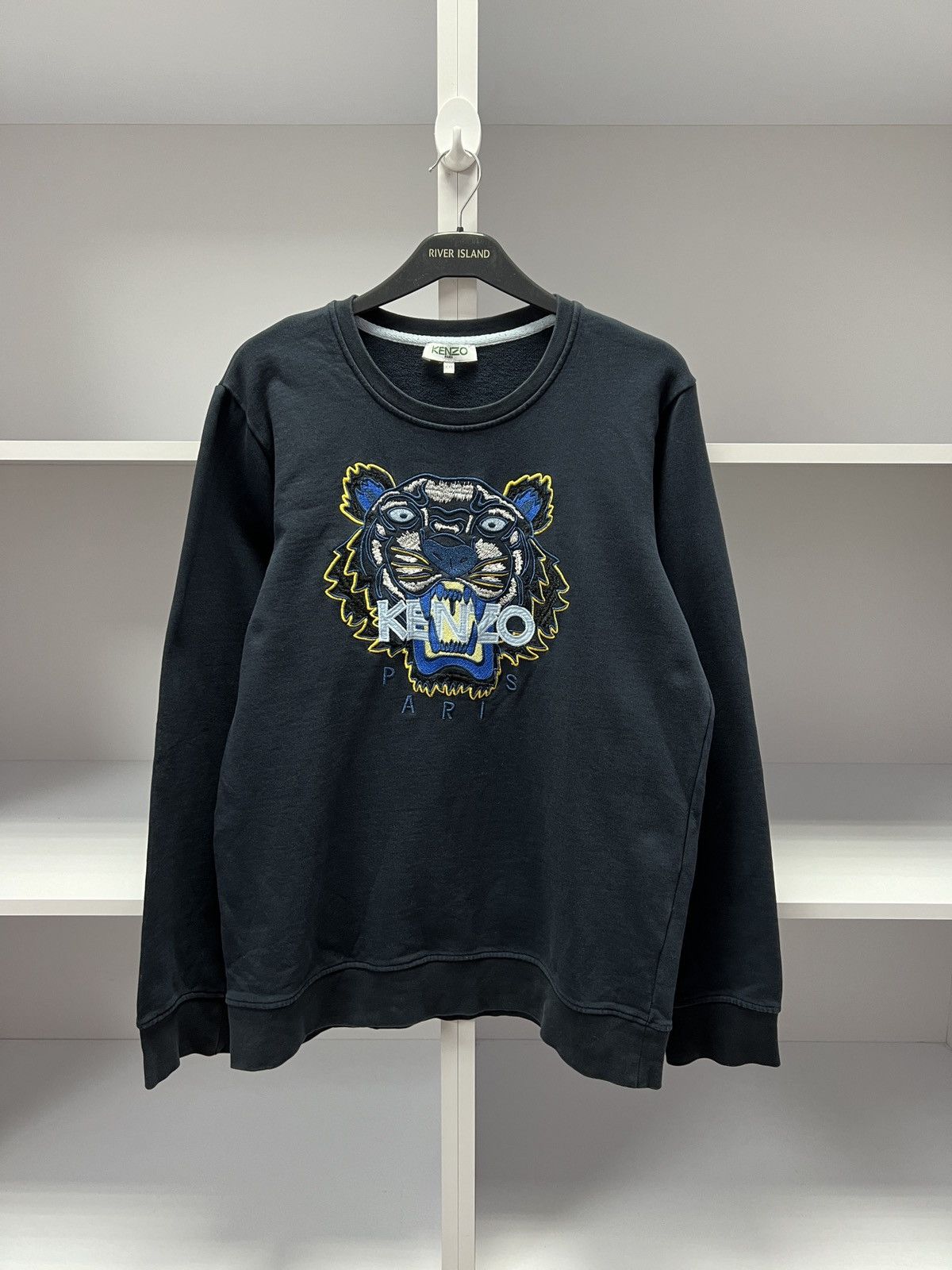 Designer × Kenzo × Vintage Vintage Kenzo Tiger Embroidered Sweatshirt Size US L / EU 52-54 / 3 - 1 Thumbnail