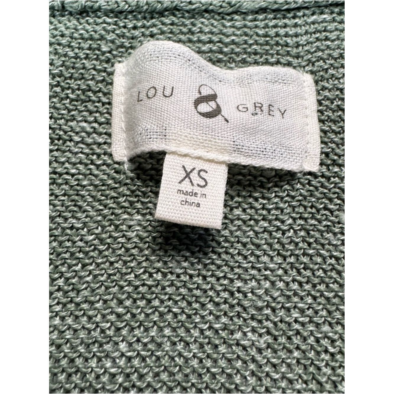 Lou & Grey Lou & Grey Sage Green Button Linen Blend Cardigan Size XS Size XS / US 0-2 / IT 36-38 - 4 Thumbnail