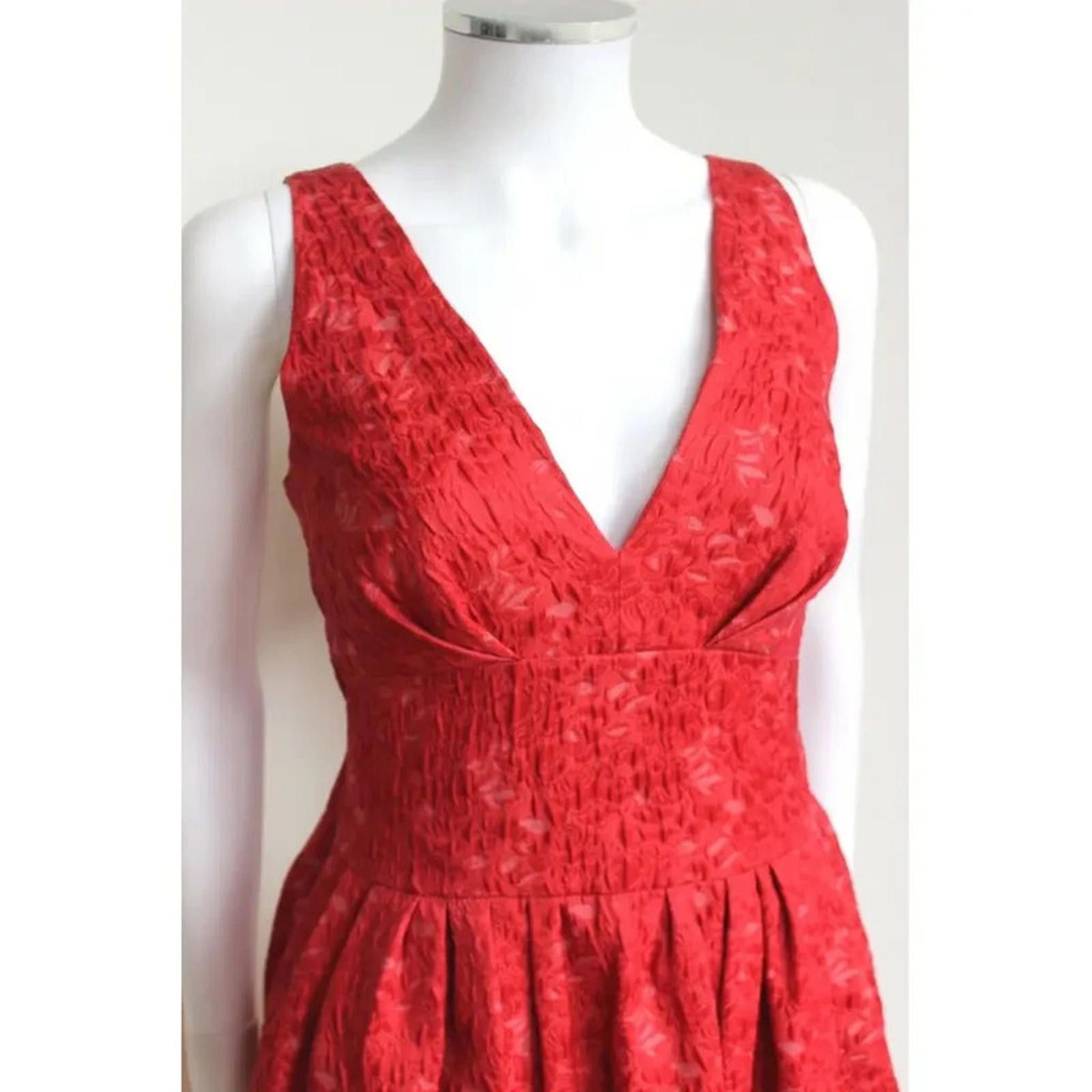 Moschino Moschino Red Jacquard Bow Dress It 40 Uk 8 RRP £980 Size S / US 4 / IT 40 - 2 Thumbnail
