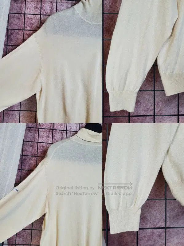 Burberry Burberry Beige Silk-Blend Embroidered Turtleneck Top. Size M / US 6-8 / IT 42-44 - 6 Thumbnail