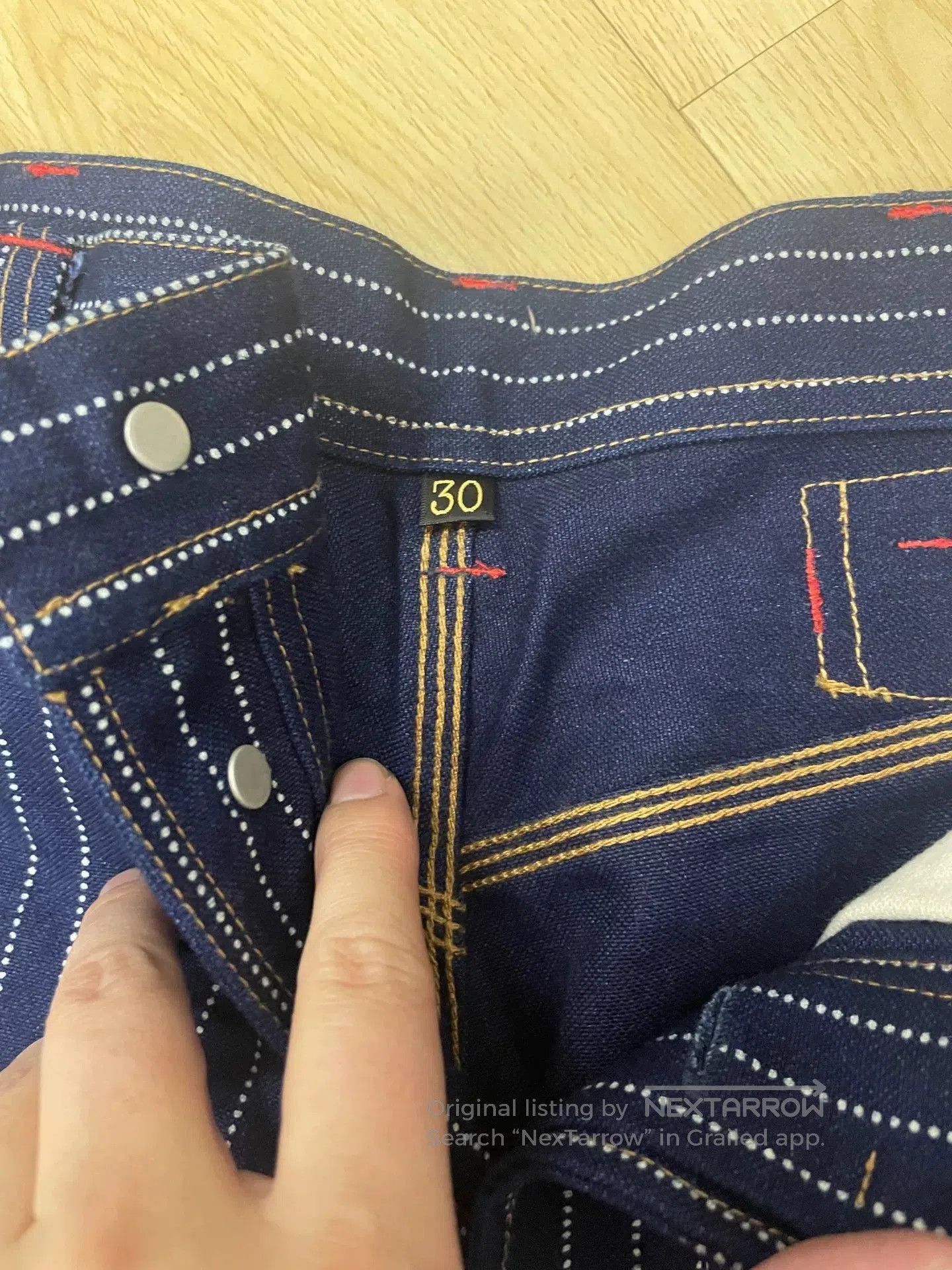 Japanese Brand Bourn Work Pants with Pinstripes. Size US 30 / EU 46 - 3 Thumbnail