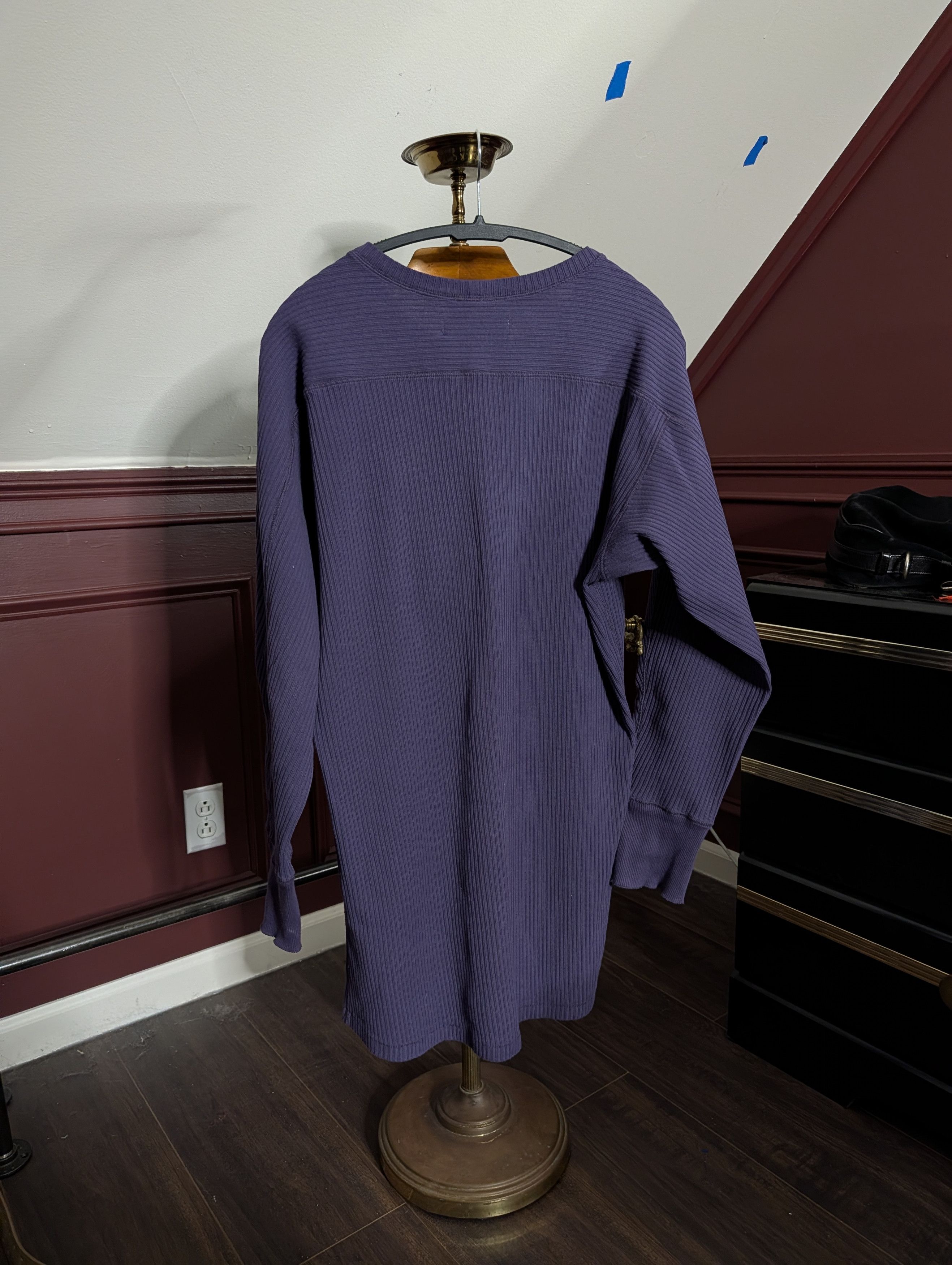 Kiko Kostadinov Grail SS19 Interviews plum embroidered Italian shirt w tags Size US L / EU 52-54 / 3 - 8 Thumbnail