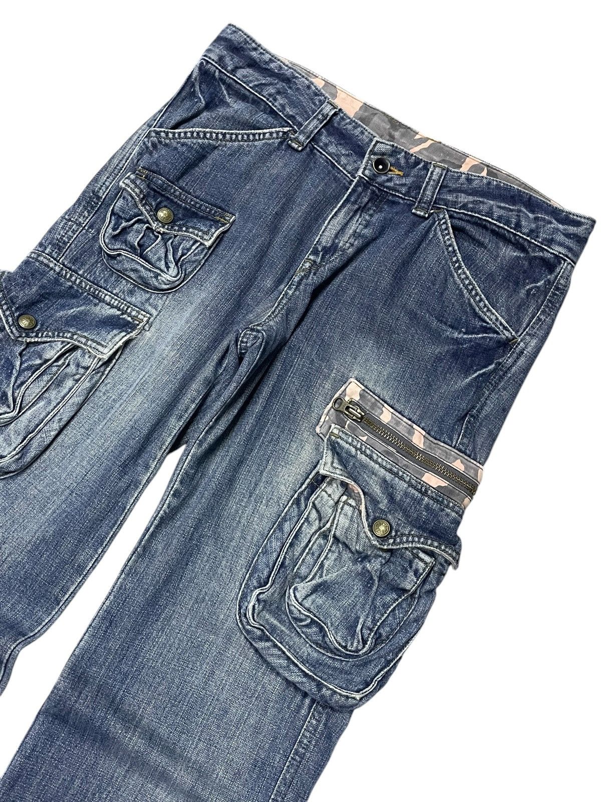 Hysteric Glamour ETBOITE Japan Cargo Flare Surplus Denim Jeans Size US 30 / EU 46 - 3 Thumbnail