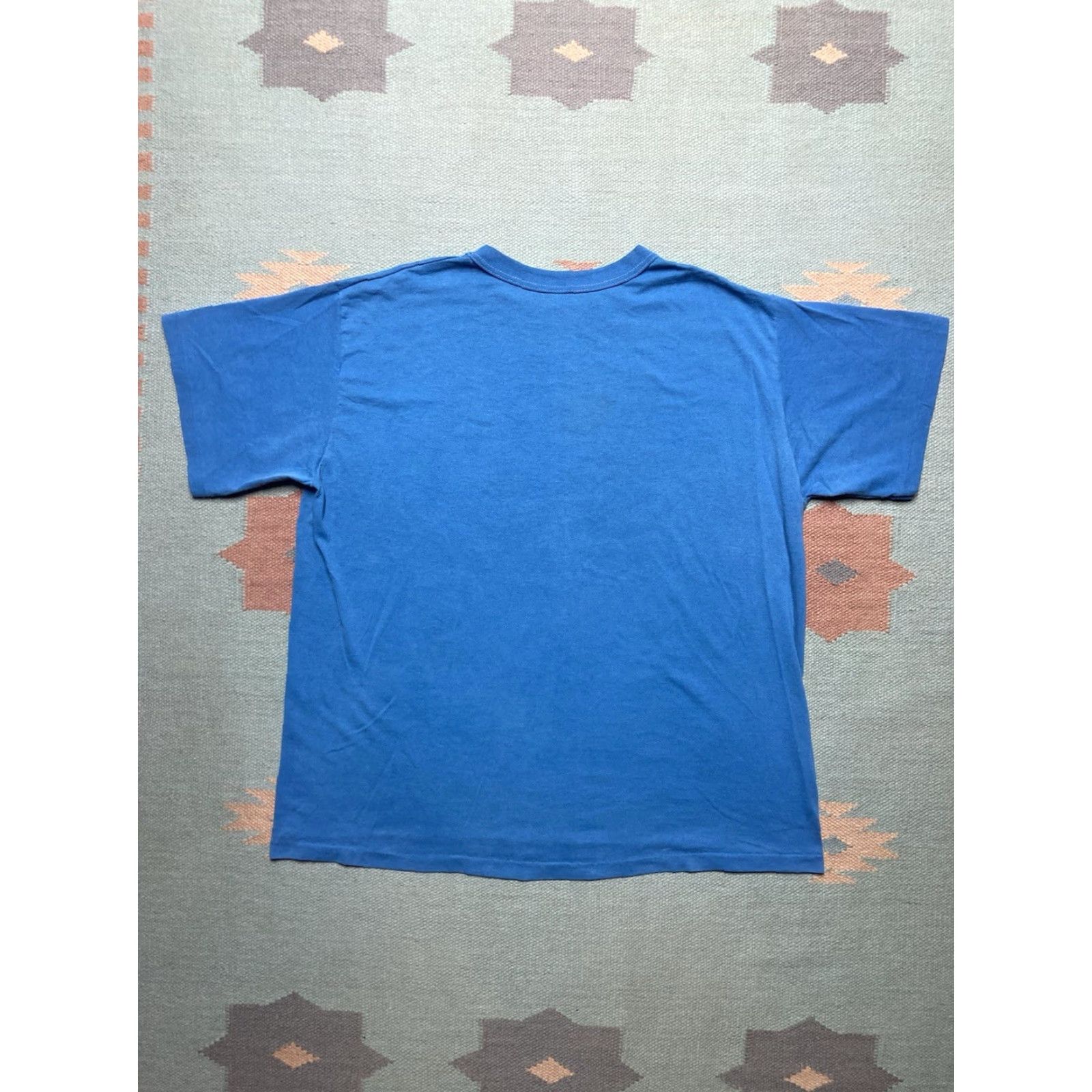 Vintage VINTAGE 80s Unbranded T-Shirt Men XL Blue 80s graphic job posting beats kissing ass donkey Union strike Shirts Mens Size US XL / EU 56 / 4 - 7 Thumbnail