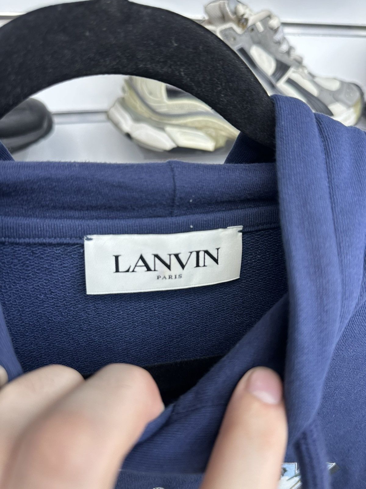 Lanvin Lanvin Hoodie Navy Blue Greetings From Lanvin Size US S / EU 44-46 / 1 - 5 Thumbnail