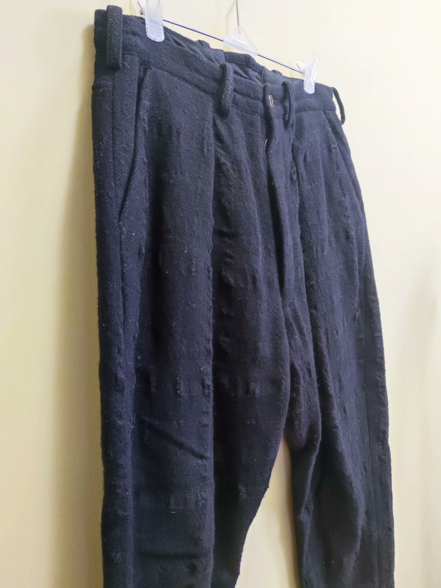 Araki Yuu Araki Yuu Black Wool Trousers Size US 30 / EU 46 - 1 Thumbnail