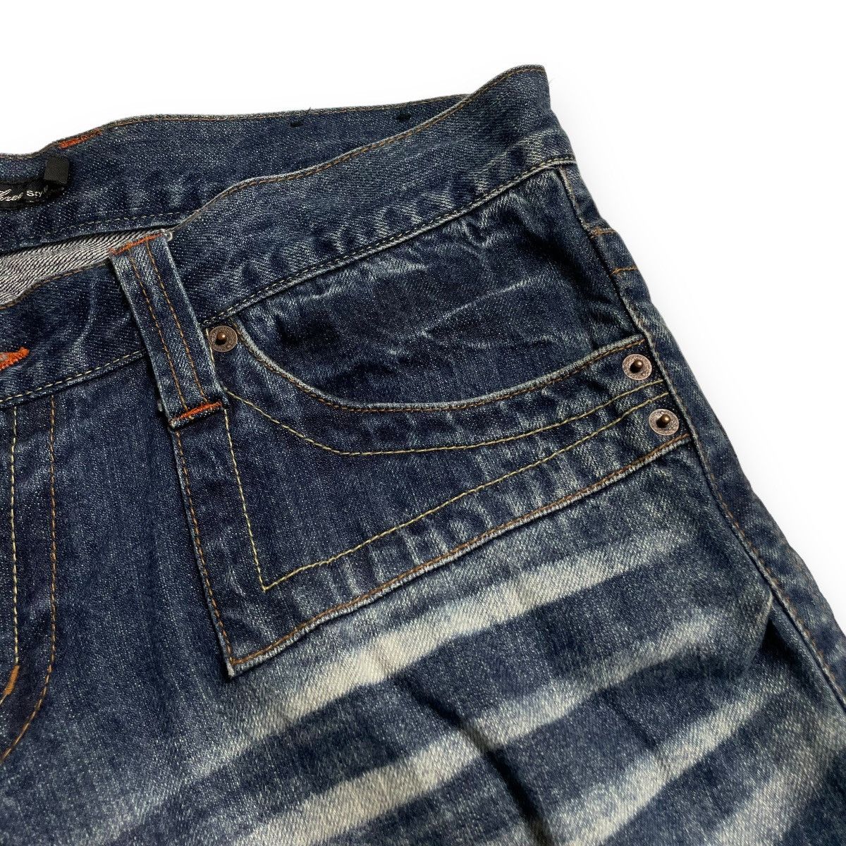 If Six Was Nine 🇯🇵 ROOT THREE WASHED DENIM FLARE DENIM PANTS Size US 33 - 6 Thumbnail
