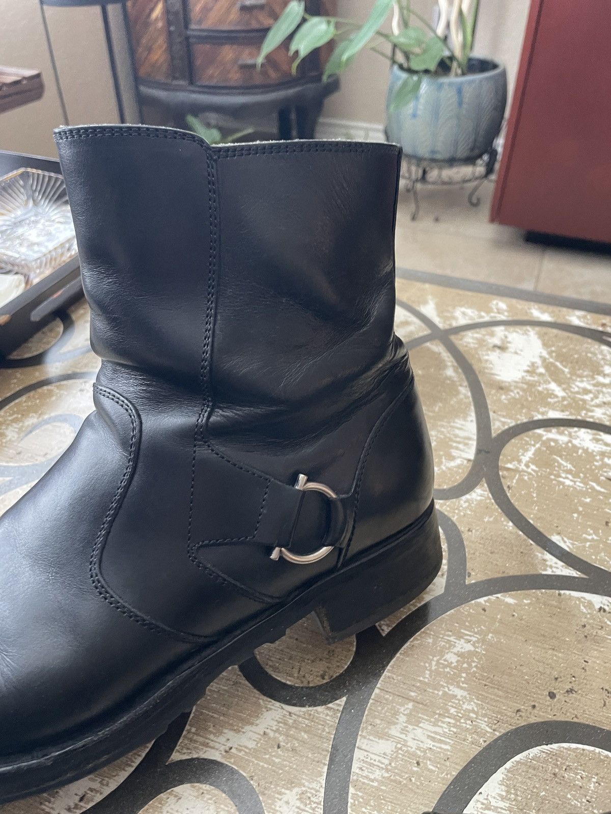 Salvatore Ferragamo Biker Zippered Ankle boots Size US 10.5 / EU 43-44 - 12 Thumbnail