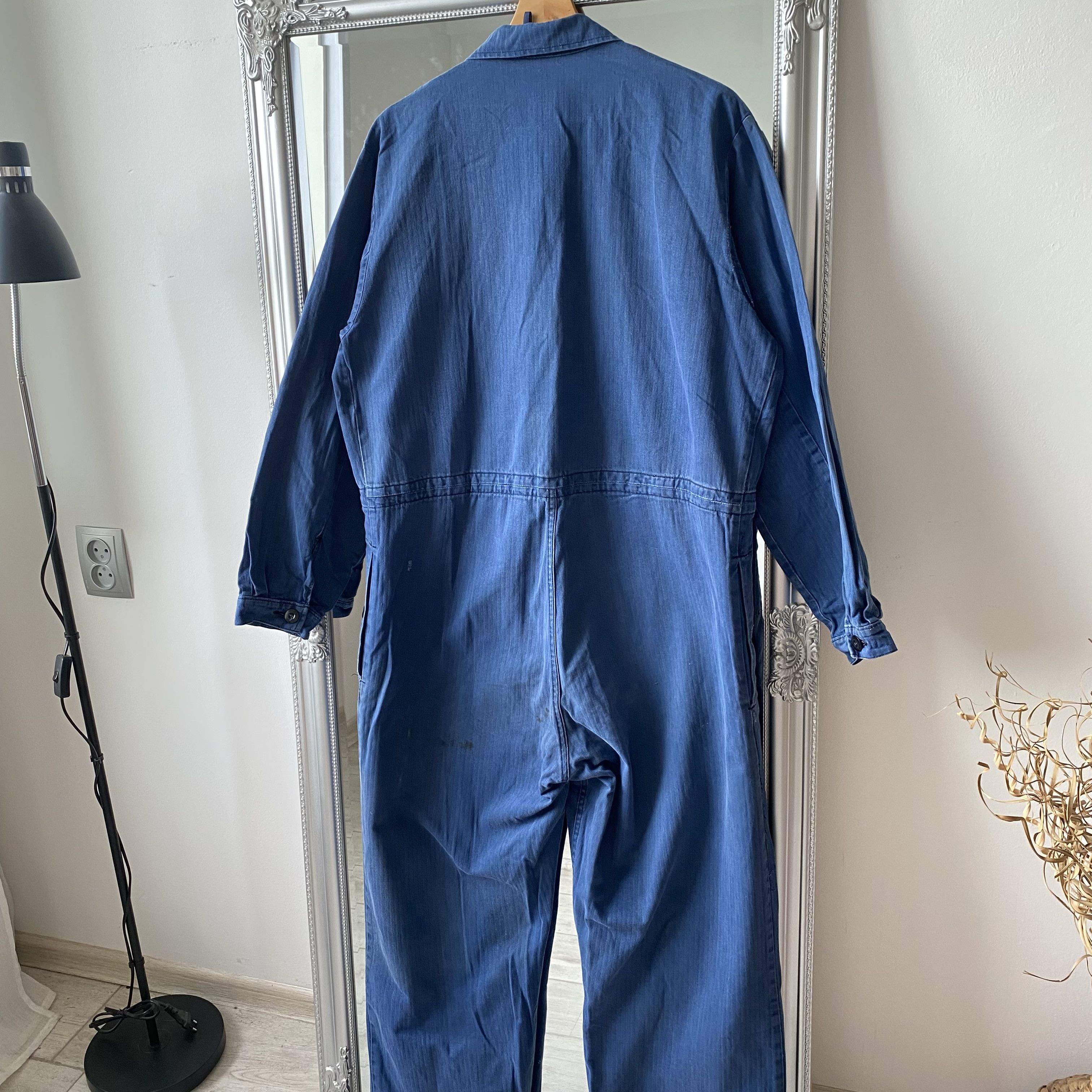 Le Laboureur ⚙️ Vintage 80s Faded Safor French Coverall Worker jumpsuit Size US 32 / EU 48 - 8 Thumbnail