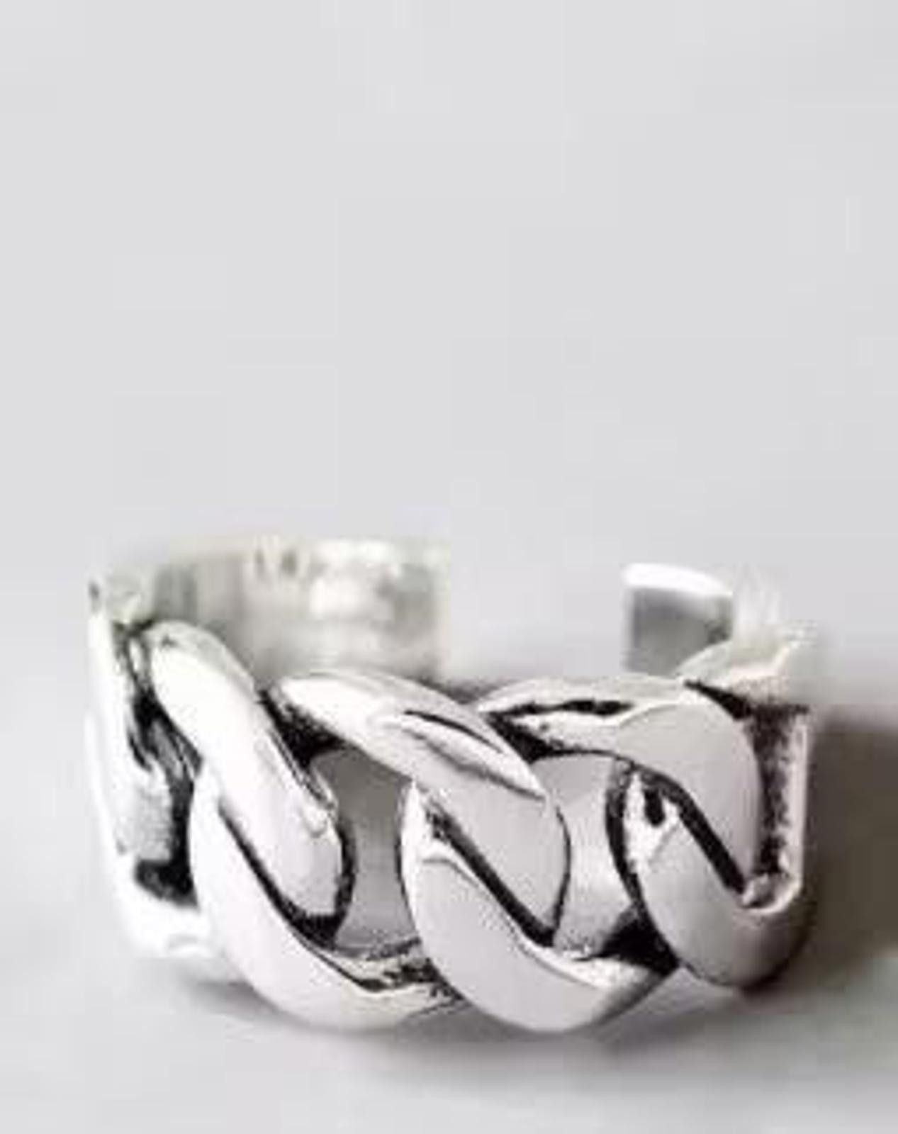 Jewelry Hollow Out Cuban Link Style Ring Size ONE SIZE - 1 Thumbnail