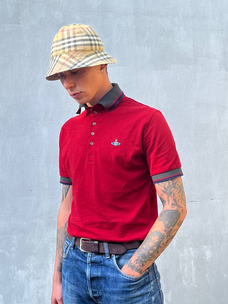 Vivienne Westwood Burgundy Polo T-Shirt