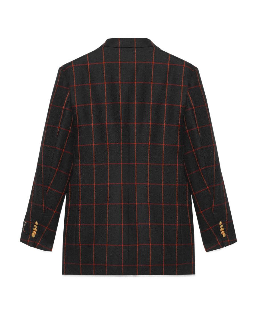 Gucci oc11z1025 Double Breasted Check Blazer in Multicolor Size US L / EU 52-54 / 3 - 2 Thumbnail