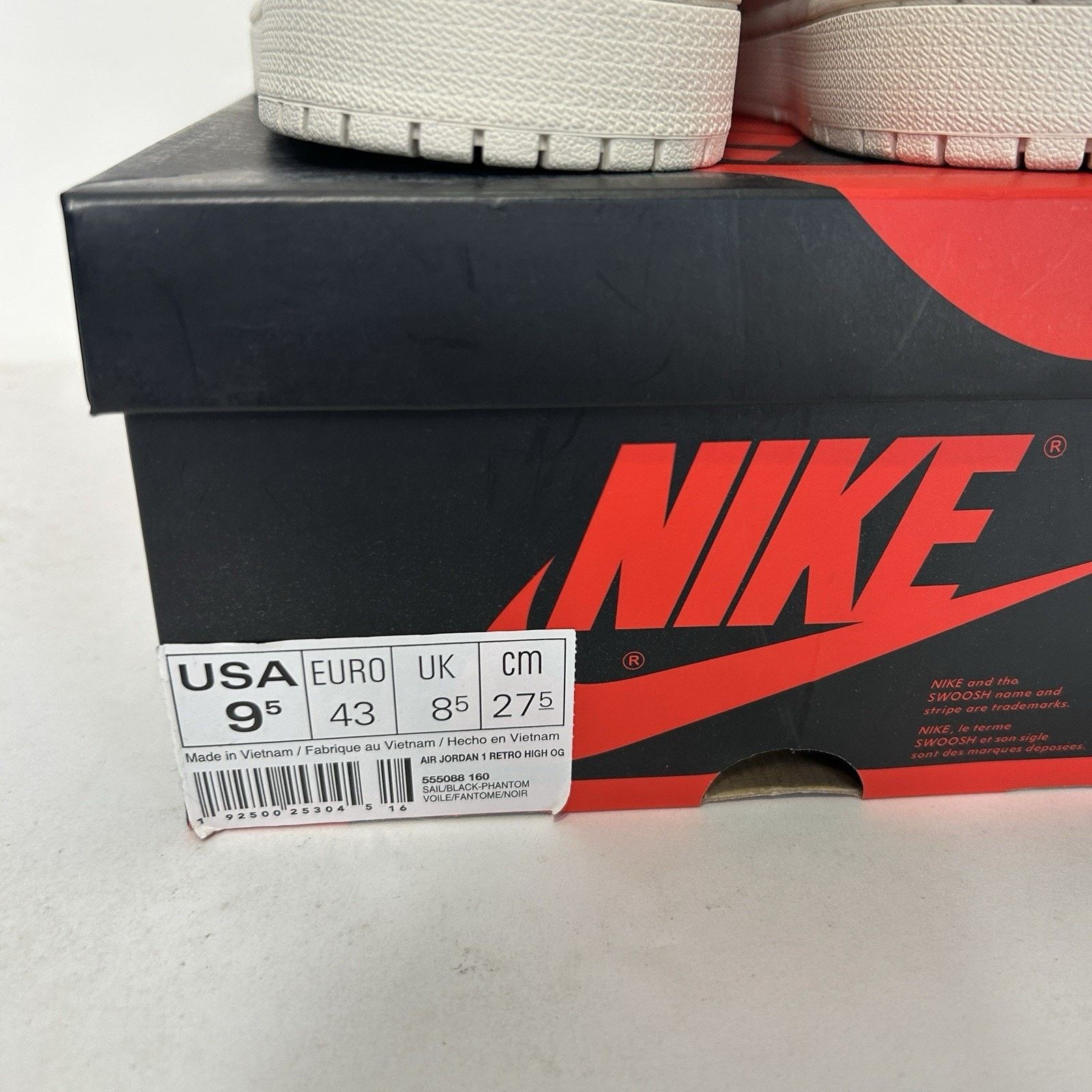 Jordan Brand Nike Air Jordan 1 Retro High OG “Phantom Gym Red” Size US 9.5 / EU 42-43 - 5 Thumbnail