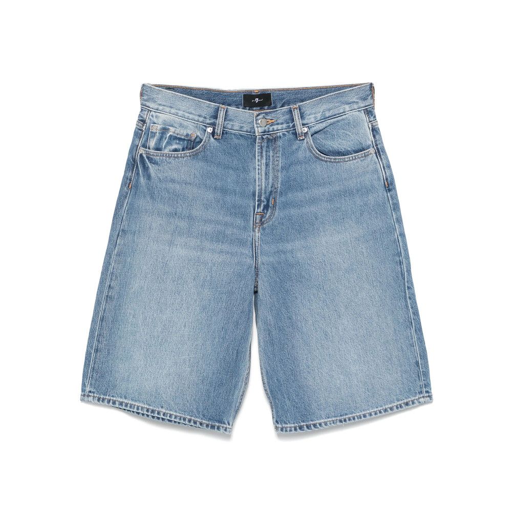 7 For All Mankind 7 For All Mankind BLUE Shorts - Denim Shorts Size US 33 - 1 Thumbnail