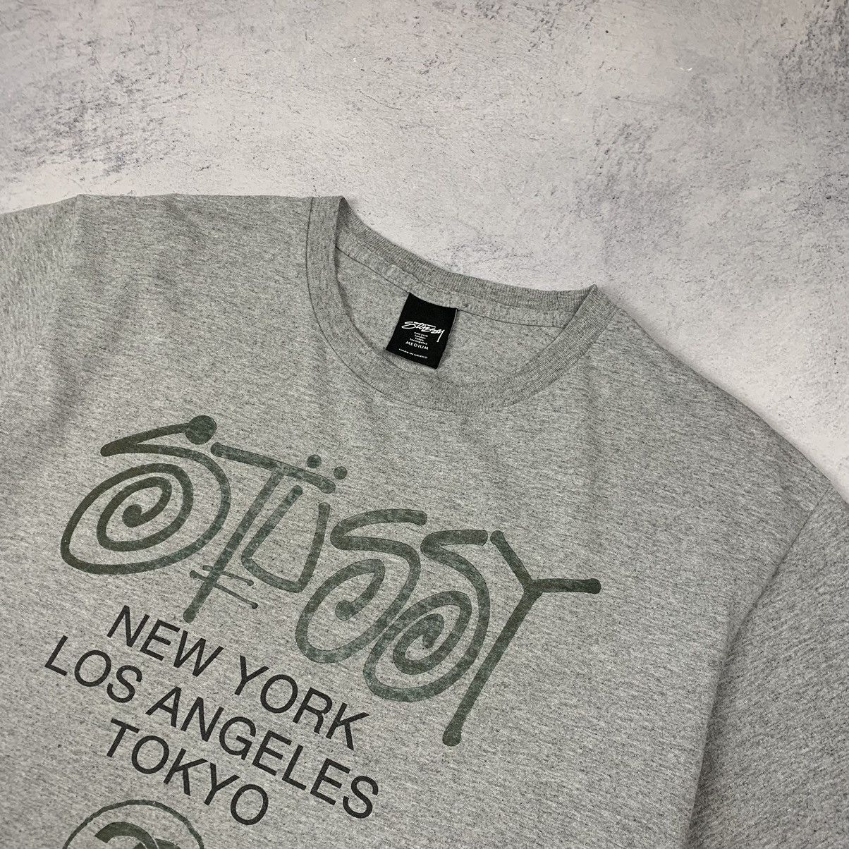 Stussy Vintage Stussy New York T-Shirt Short Sleeve Gray Big Logo Size US M / EU 48-50 / 2 - 2 Thumbnail