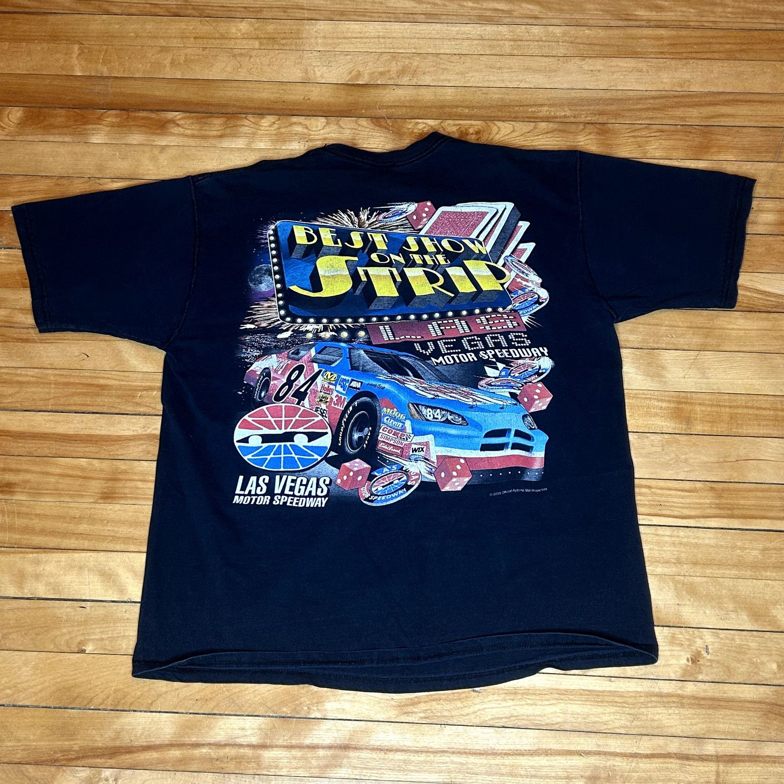 Fruit Of The Loom Y2K Las Vegas Racing T-Shirt XL Size US XL / EU 56 / 4 - 8 Thumbnail