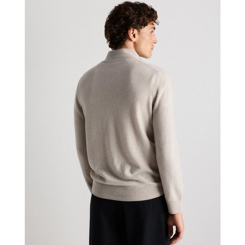 Quince Quince Cashmere QuarterZip Sweater Heather Cloud Beige M NWT Size US M / EU 48-50 / 2 - 4 Thumbnail