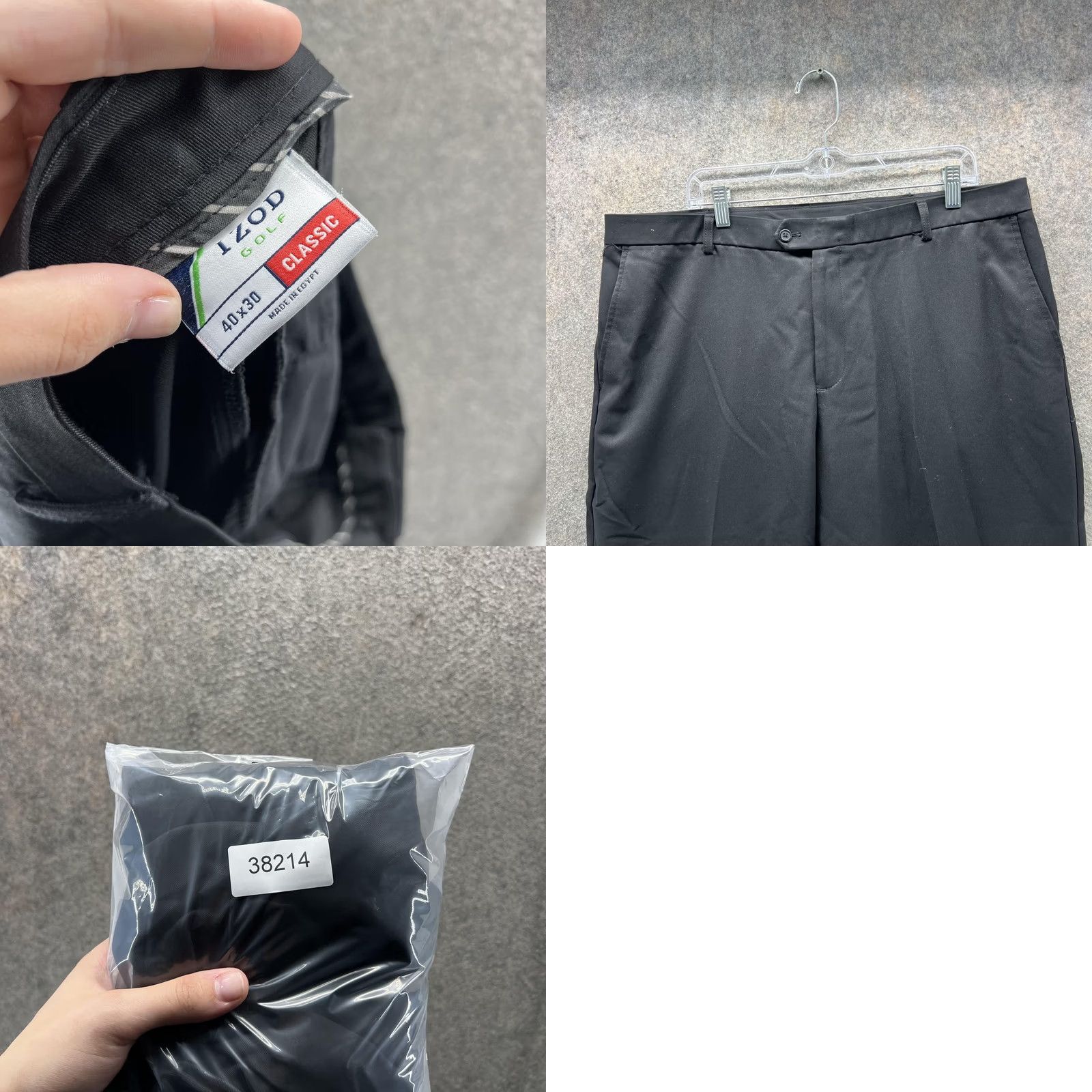 Izod IZOD Golf Pants Mens 40x30 Black Classic Stretch Flat Front Dress Casual Pants Mens Black 40x30 Casual Stretch Flat Front Izod Golf 40W 30L Mens Pants Size US 40 / EU 56 - 8 Thumbnail