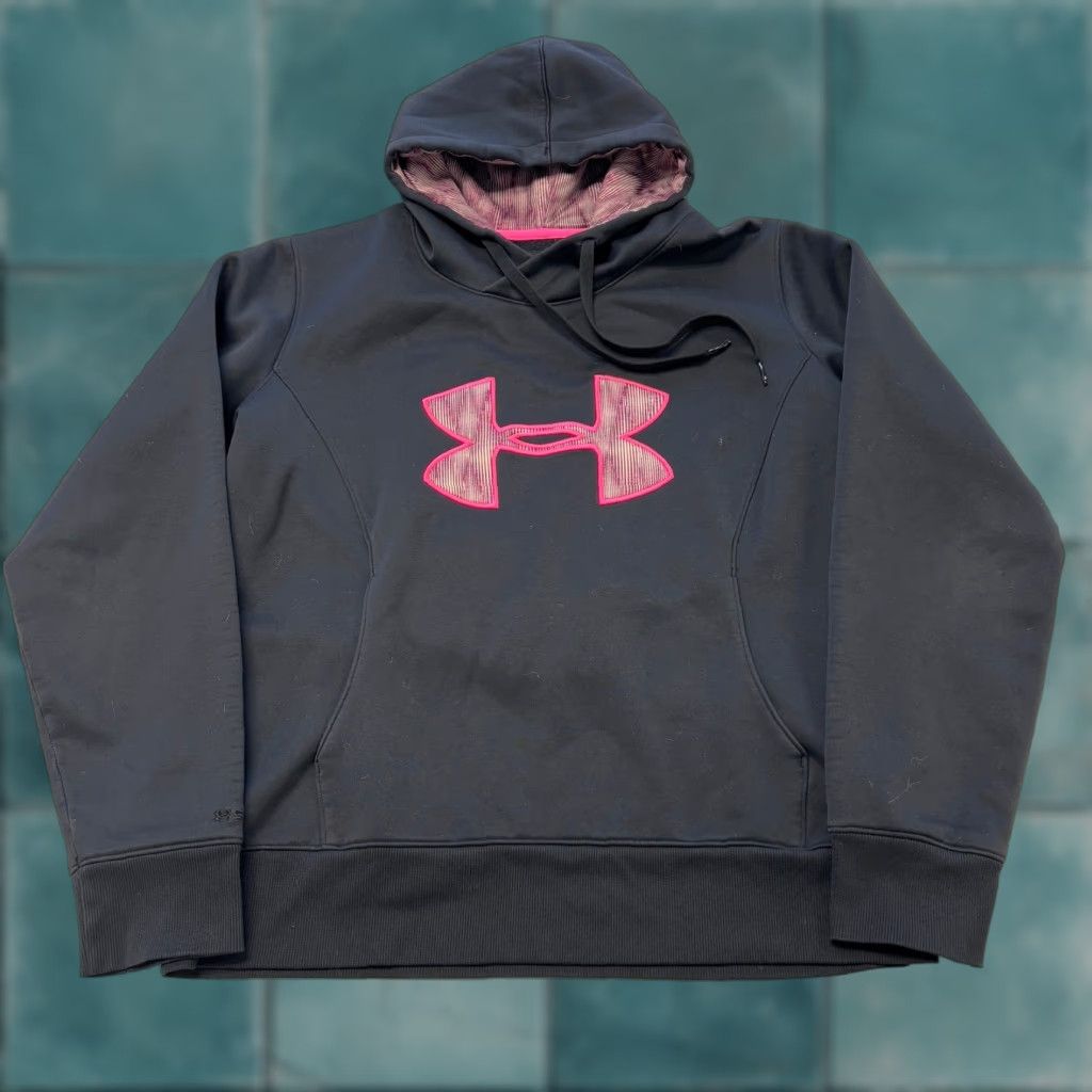 Under Armour Under Armour Storm Hoodie Black Pink Womens L Cold Gear Semi Fit Sweatshirt Hoodie Size L / US 10 / IT 46 - 1 Thumbnail
