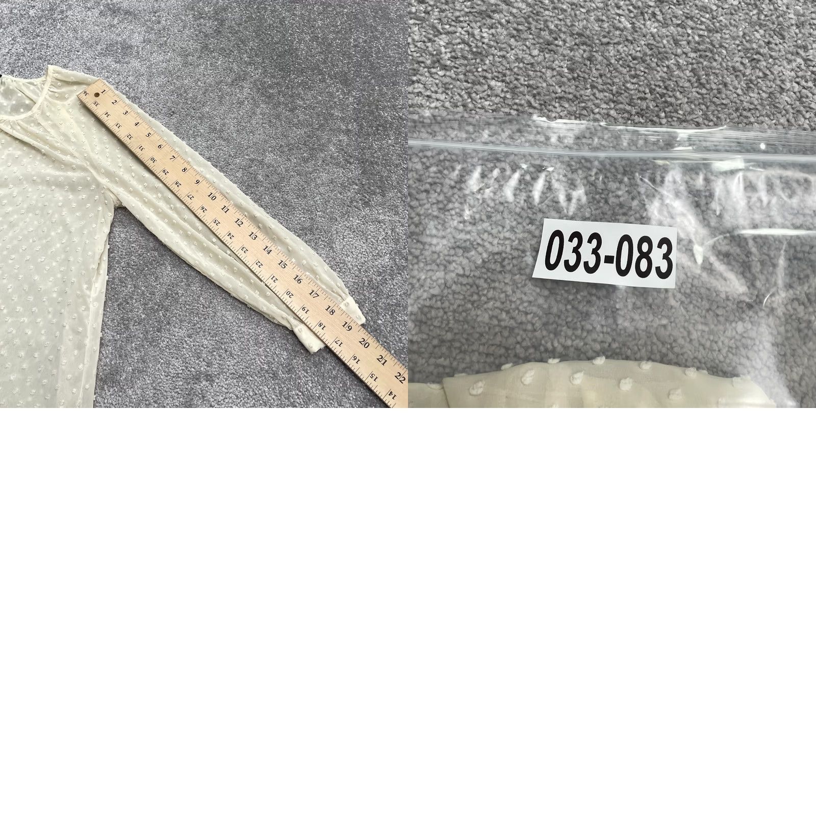 J.Crew J. Crew Ivory Peasant Blouse Womens XXS Sheer Keyhole Long Sleeve Top Swiss Dot Size XXS / US 00 / IT 34 - 8 Thumbnail