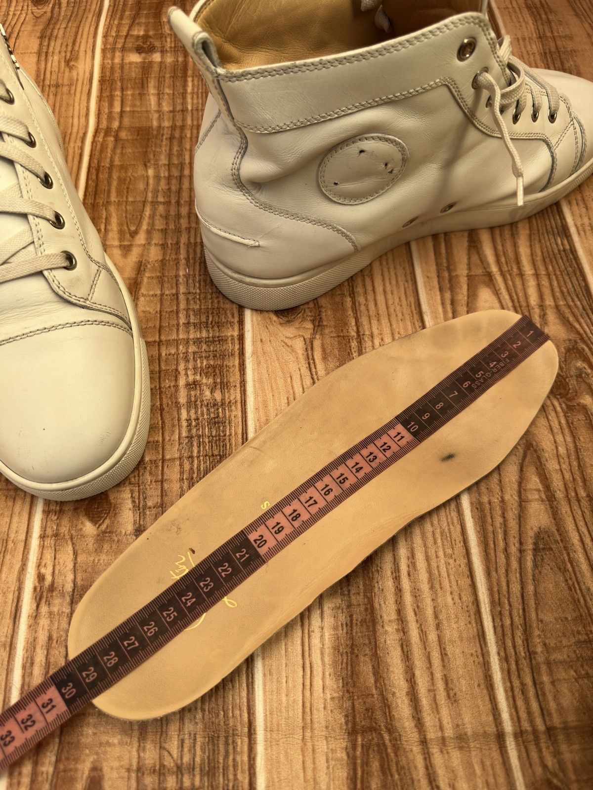 Christian Louboutin Christian Louboutin White High Leather Sneakers Size US 10.5 / EU 43-44 - 18 Thumbnail