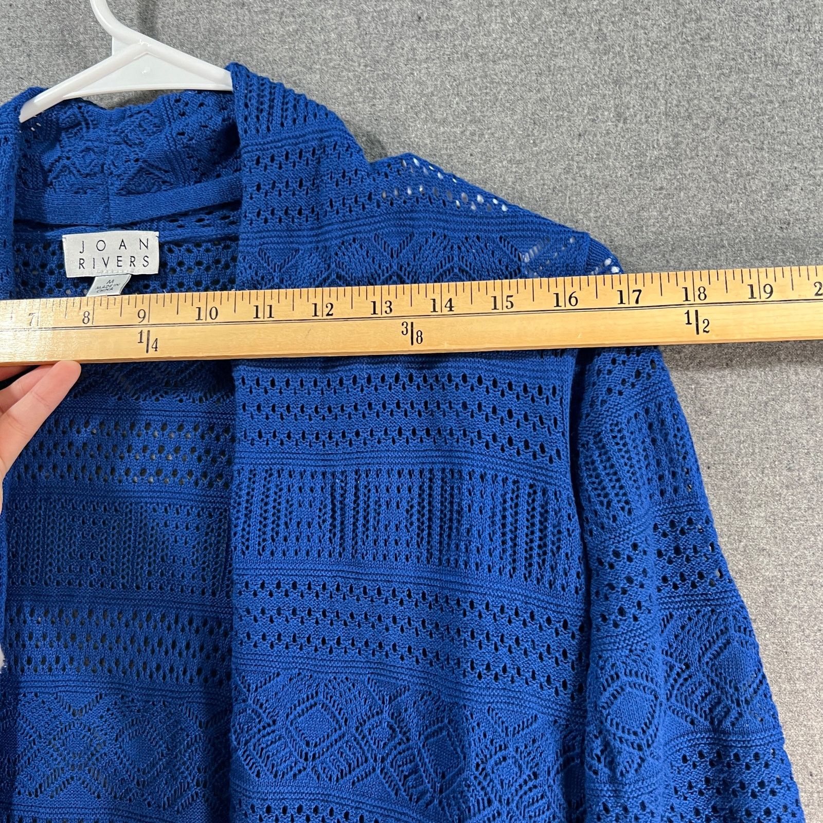 Other Joan Rivers Crochet Stripe Open Front Cardigan Summer Size M / US 6-8 / IT 42-44 - 6 Thumbnail