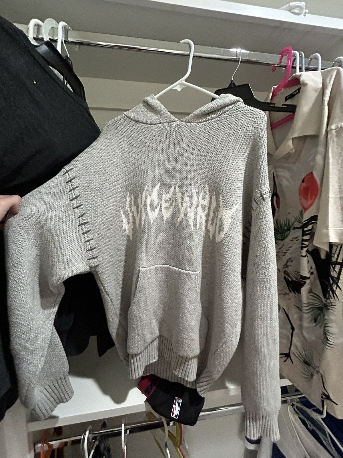 image of Rose In Good Faith X 999 Club X Juice Wrld in Grey, Men's (Size Medium)