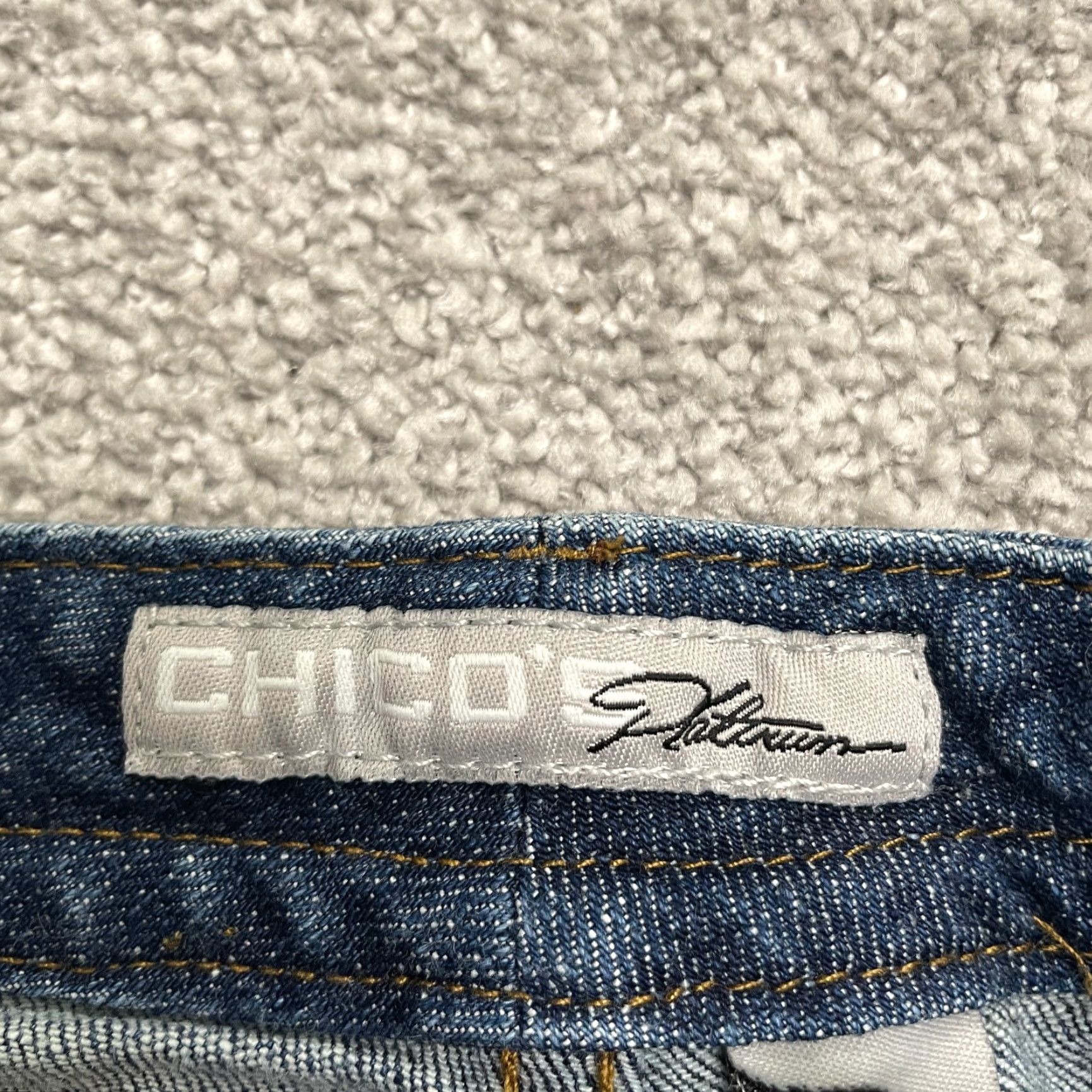 Vintage Chico's Jeans Blue Denim Straight 34x26 Womens Regular 12 High Rise 5-Pocket Cotton Blend Casual Vintage No N/A Size 34" / US 12 / IT 48 - 5 Thumbnail