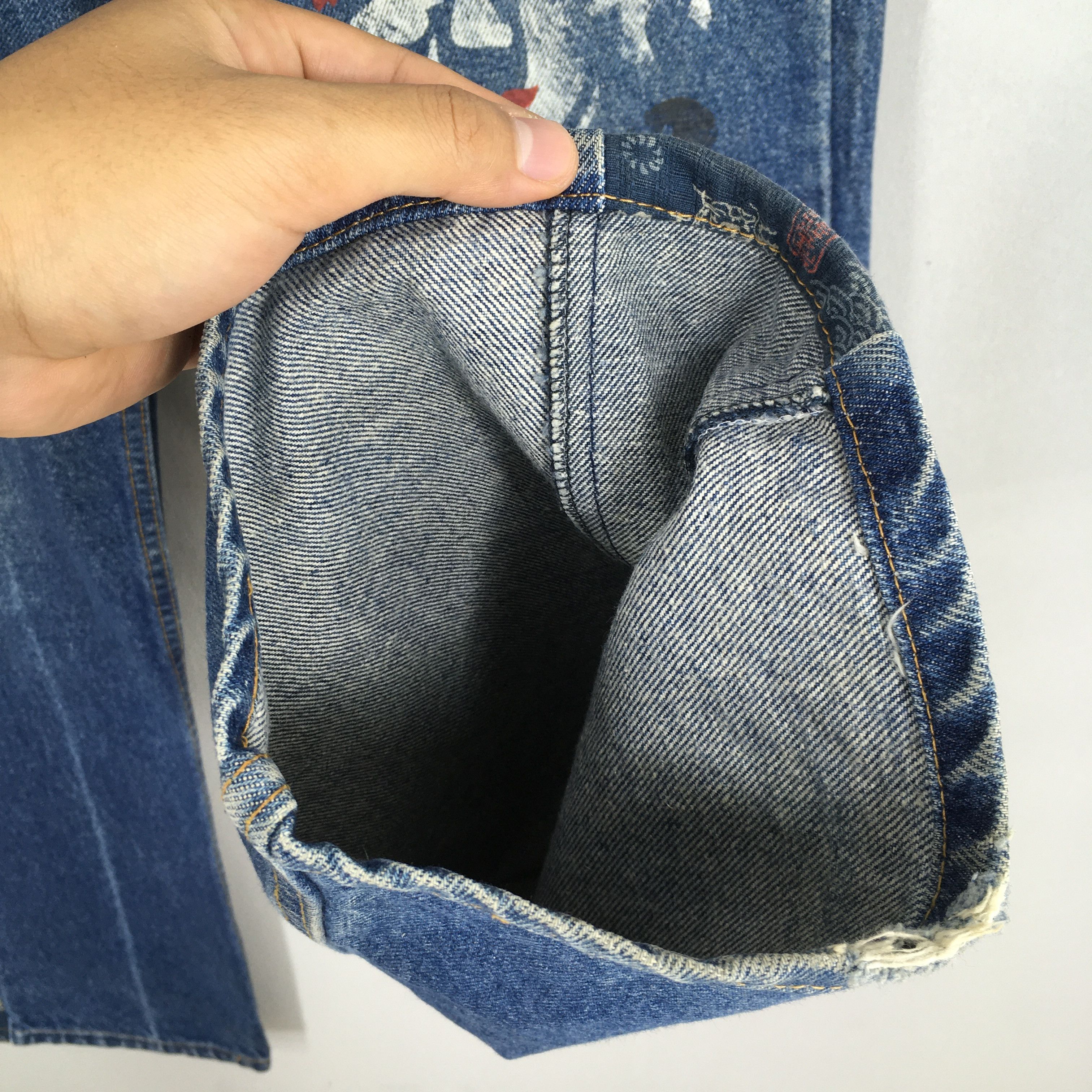 Levi's Size 29x31 Vintage 90s Levi's 517 Flared Painted Jeans S627 Size US 29 - 5 Thumbnail