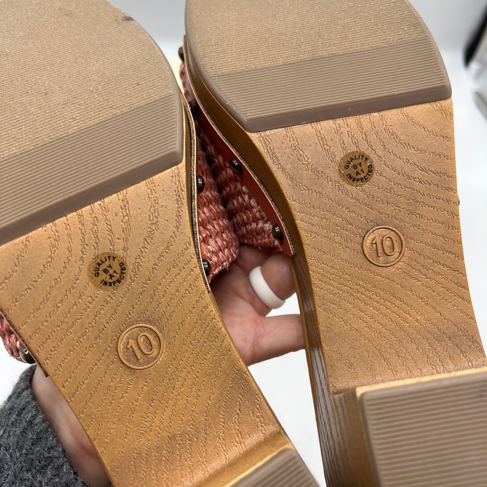 Other a.n.a Womens Robinson Heeled Sandals Terracotta Size US 10 / IT 40 - 6 Thumbnail