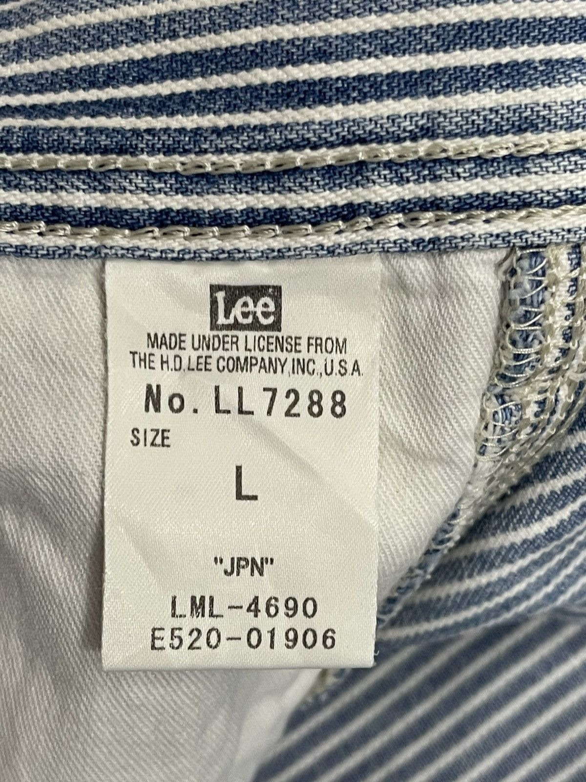 Lee Lee Hickory Stripe Carpenter Pants Union Made Sanforized Size 28" / US 6 / IT 42 - 8 Thumbnail
