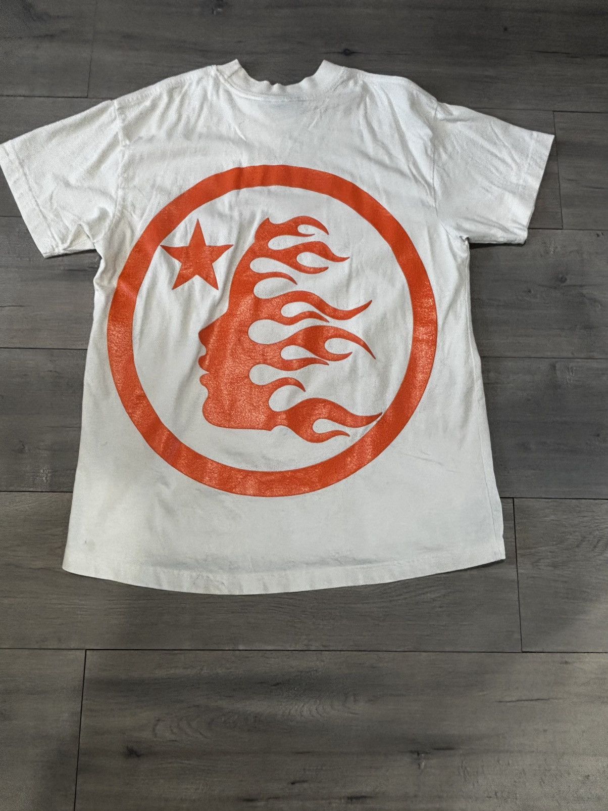 HELLSTAR Helstar white and orange cotton t-shirt Size US XS / EU 42 / 0 - 2 Thumbnail