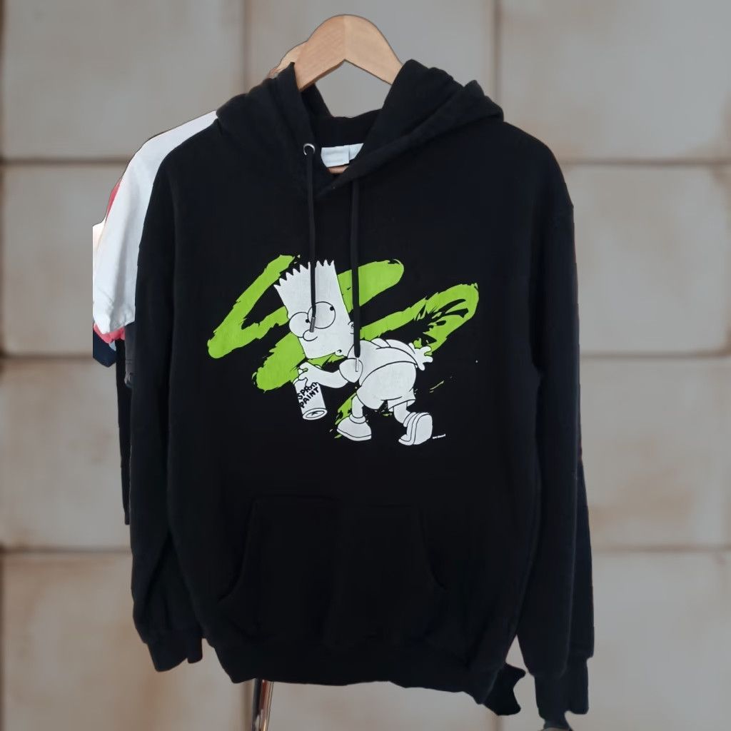 Primark VINTAGE Bart Simpson Graffiti Primark Pullover Hoodie Men L Black Long Sleeve Size L Mens Size US L / EU 52-54 / 3 - 1 Thumbnail