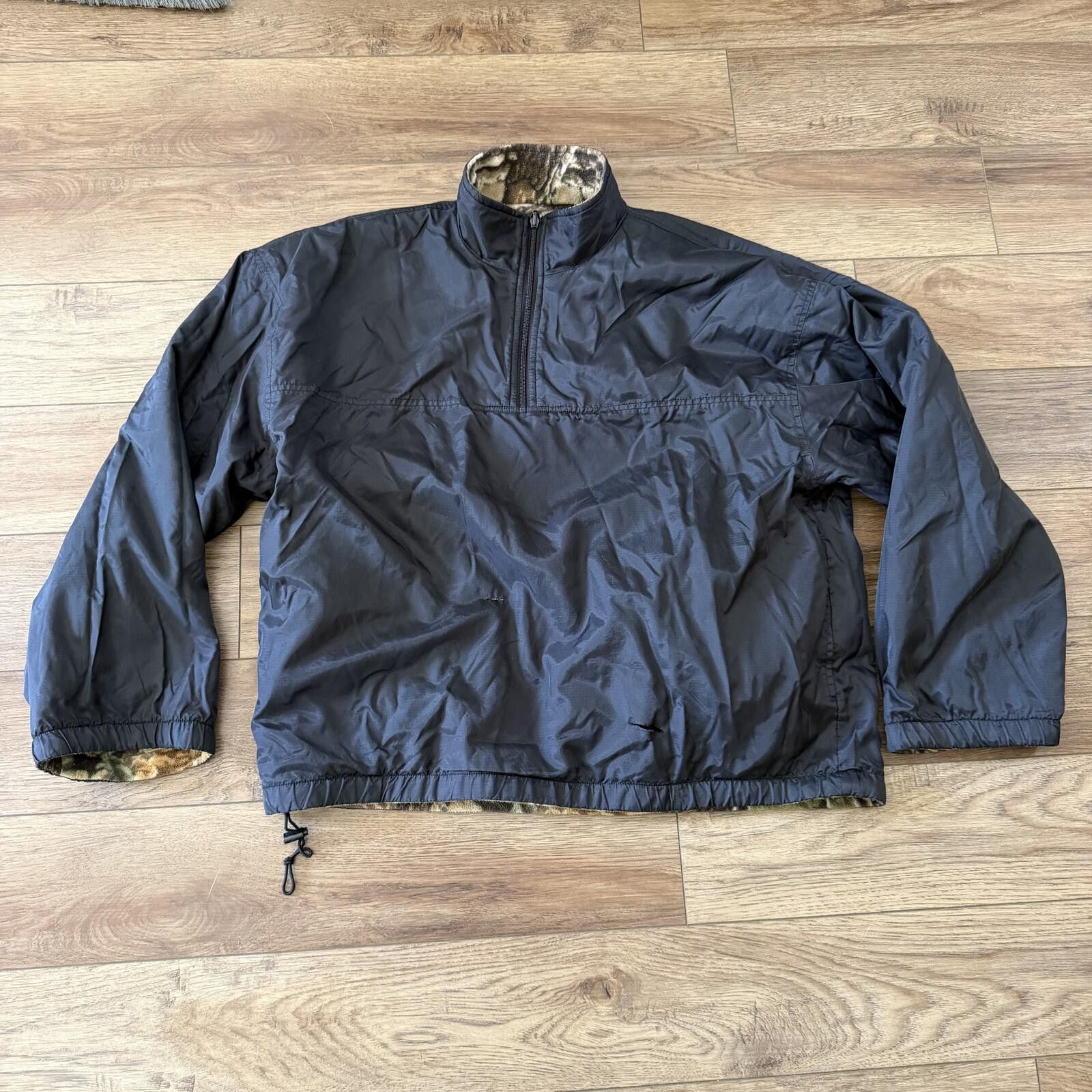 Other Vintage 90s Duxbak Camo Fleece Quarter Zip Reversible Jacket Size US L / EU 52-54 / 3 - 4 Thumbnail