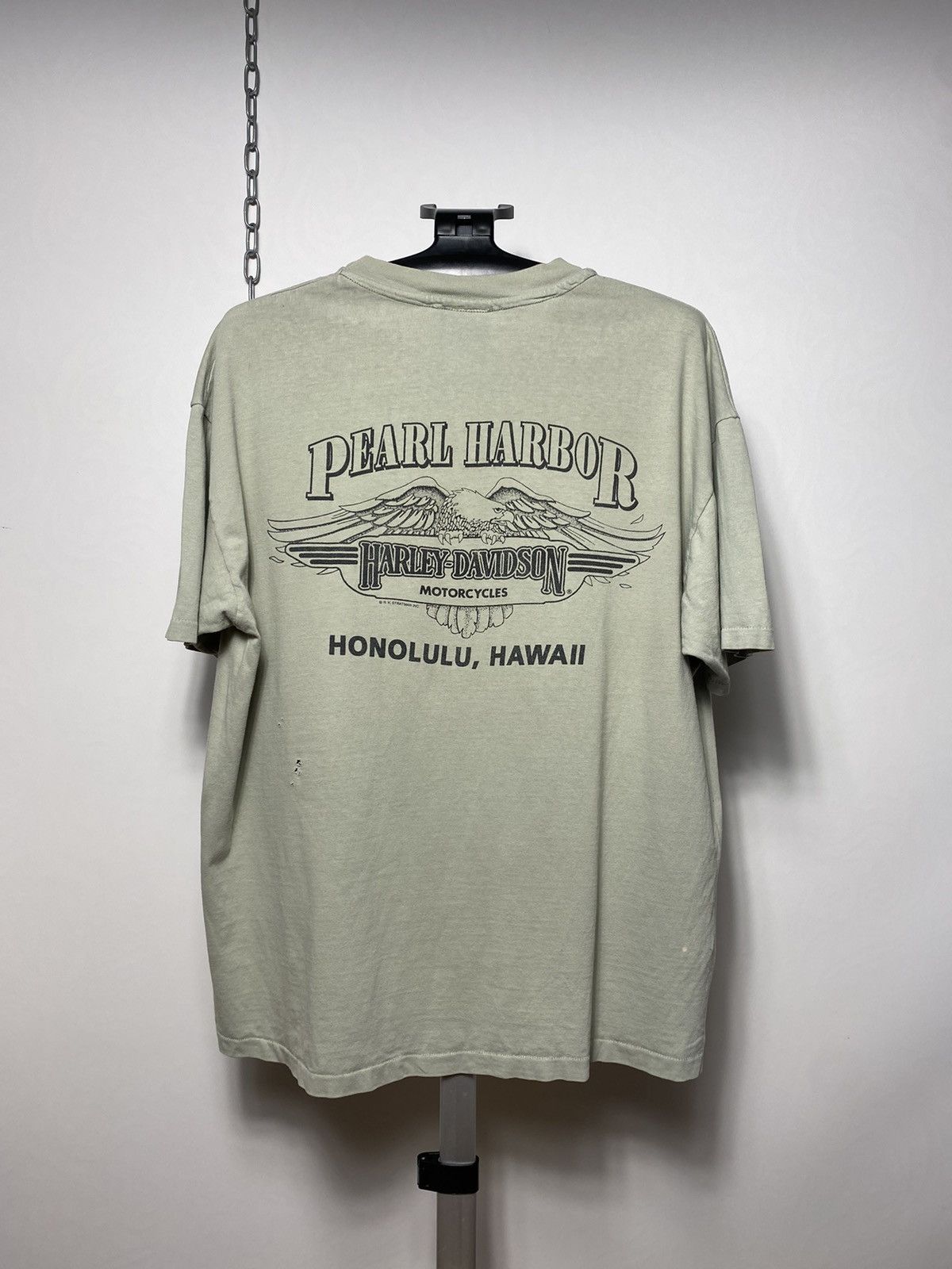 Harley Davidson Rare 1991 Harley Davidson Pearl Harbor distressed t-shirt Size US XL / EU 56 / 4 - 10 Thumbnail