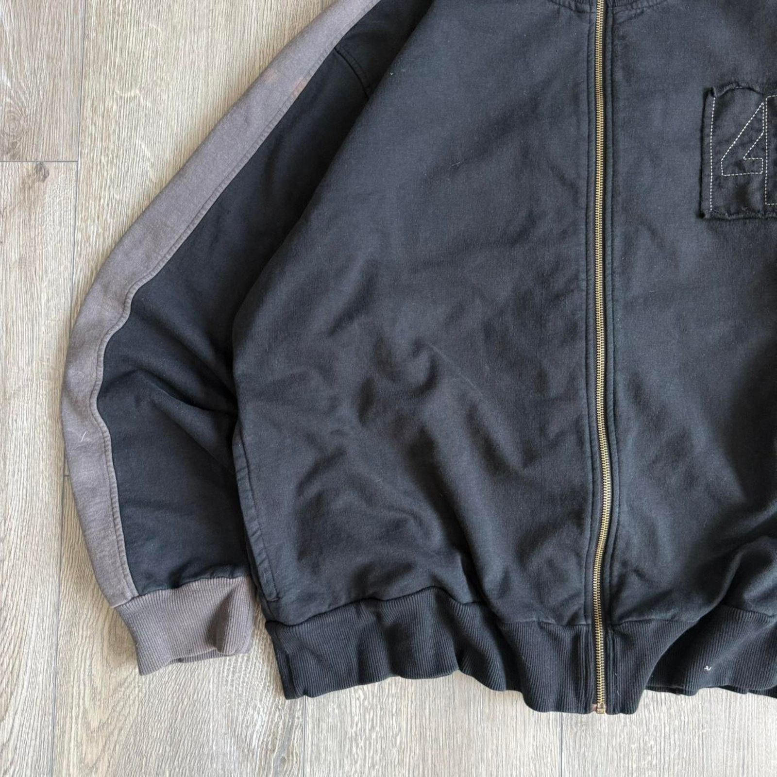 Mossimo Vintage y2k mossimo cut and sew zip up sweatshirt Size US XXL / EU 58 / 5 - 4 Thumbnail
