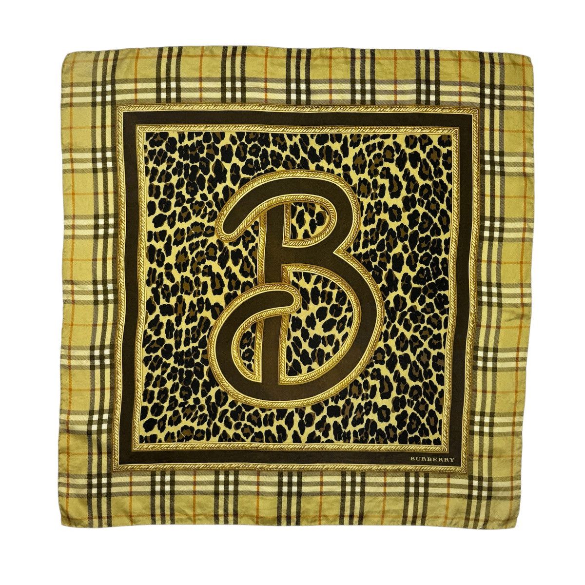 Burberry Vintage Burberry Leopard Printed Silk Scarf Neckerchief Size ONE SIZE - 2 Thumbnail