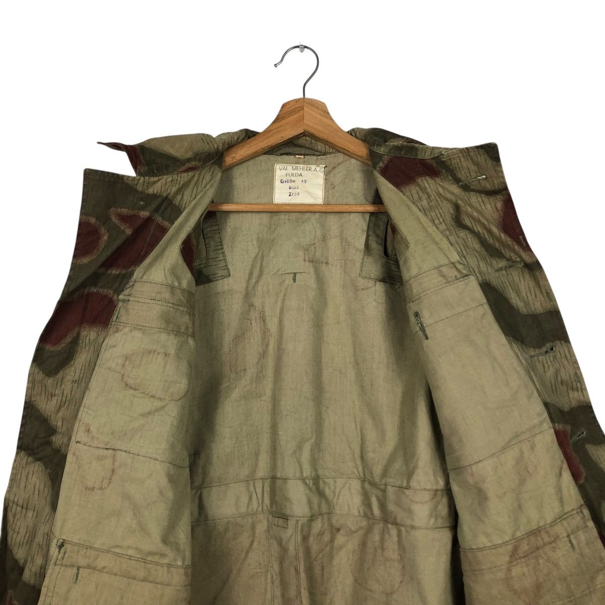 Vintage 🔥VTG 60’s GERMANY BGS SUMPFMUSTER CAMOUFLAGE PATTERN JACKET Size US M / EU 48-50 / 2 - 16 Thumbnail
