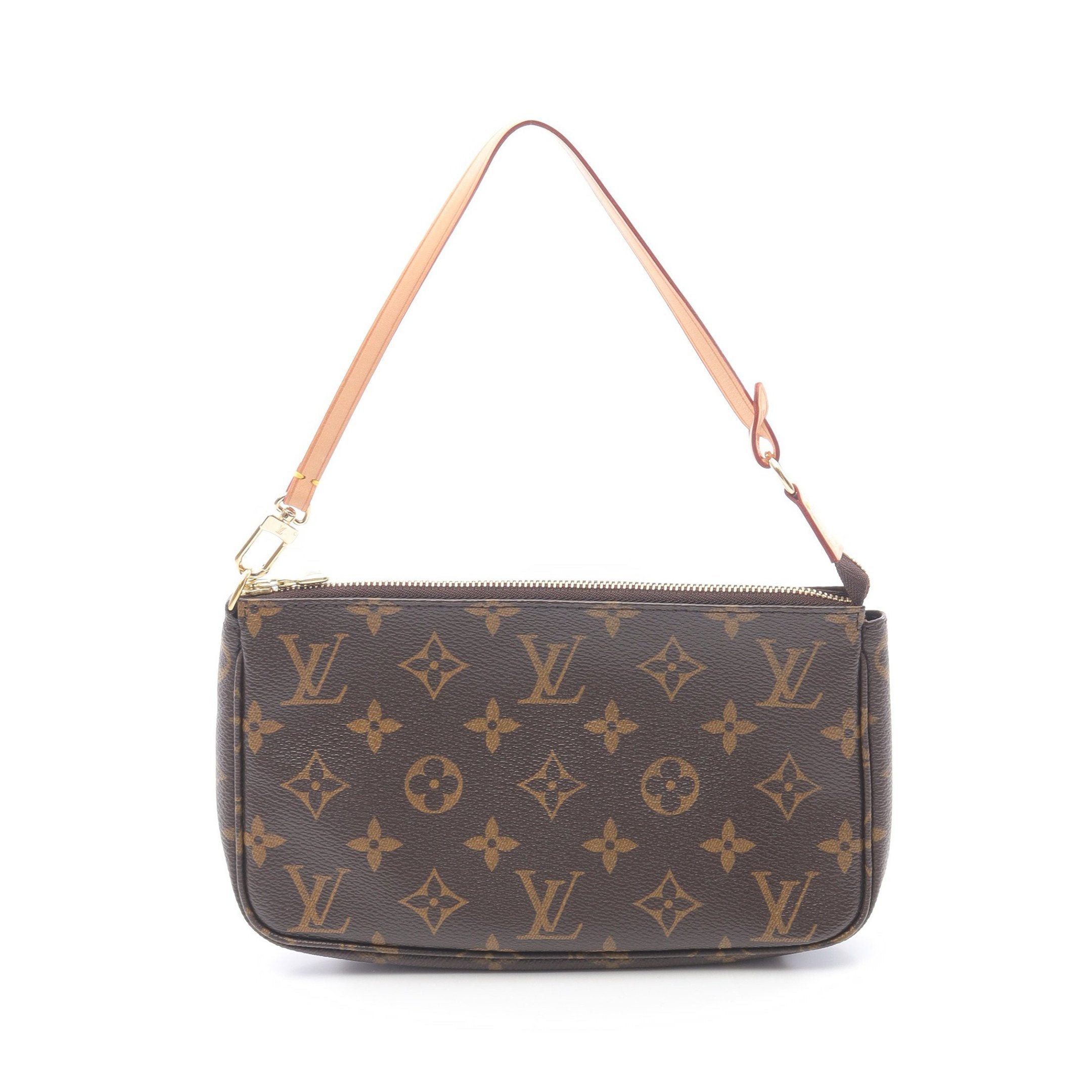 Louis Vuitton Louis Vuitton Pochette Accessoires Monogram Handbag Leather Brown Size ONE SIZE - 1 Thumbnail
