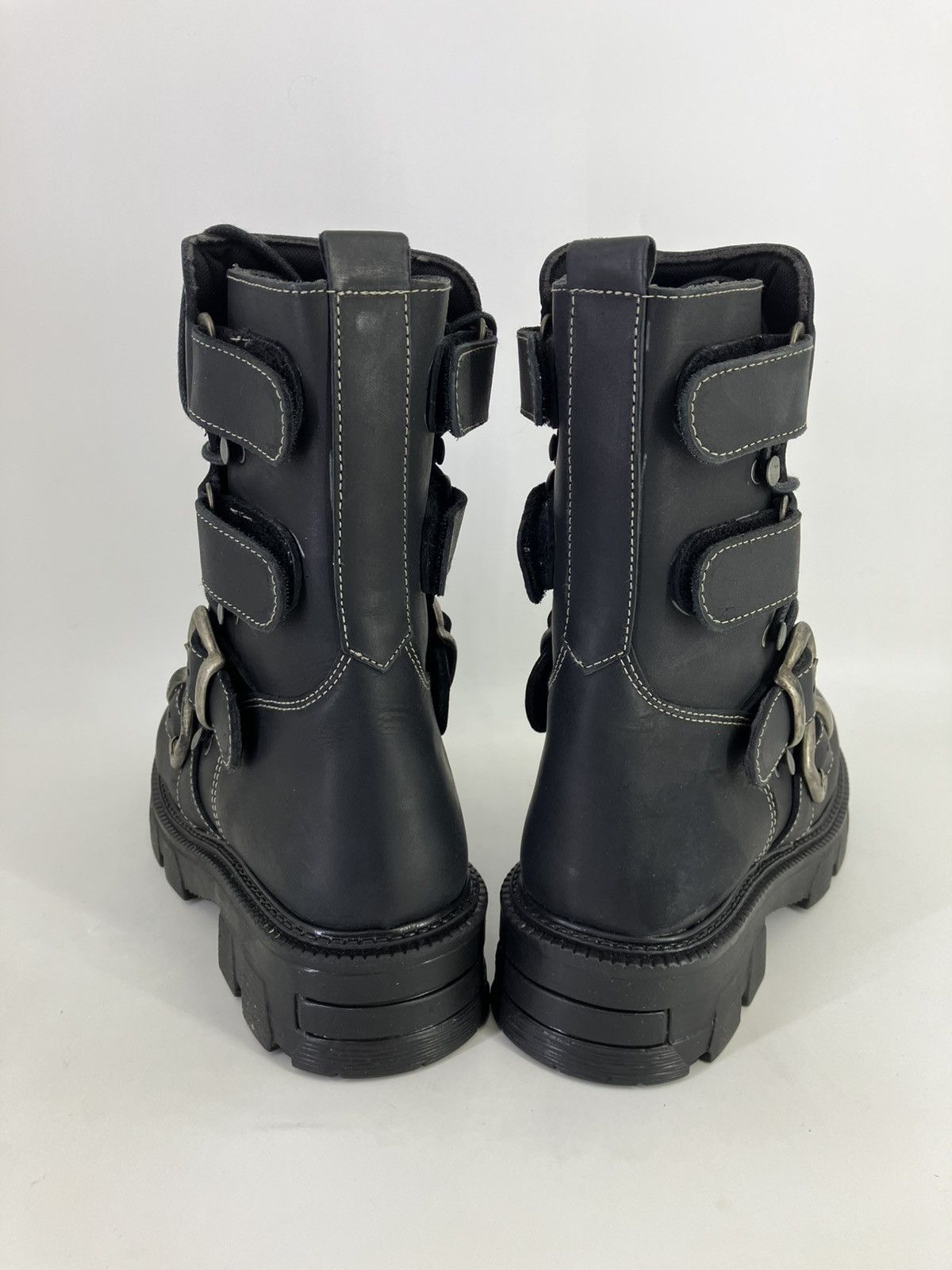 Vintage D’Estaka genuine leather chunky platform ankle boots boots Size US 7 / EU 40 - 6 Thumbnail