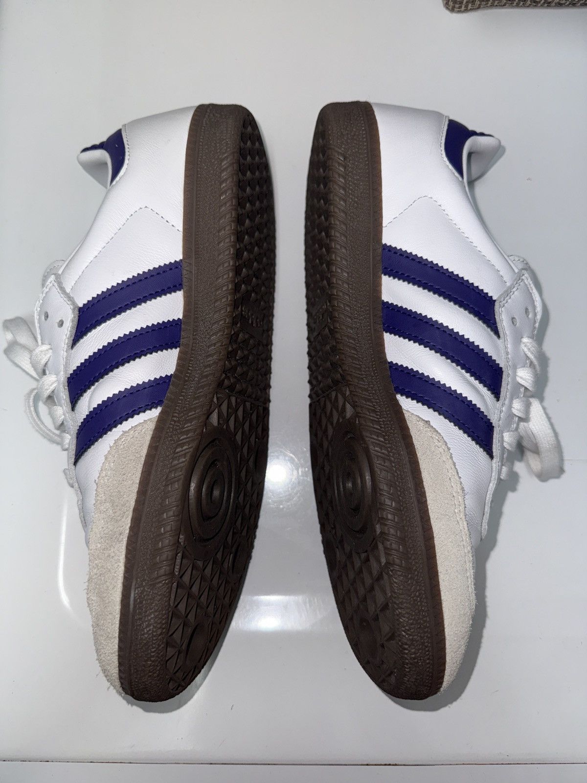 Adidas Sambas ADV White/Collegiate Purple Size US 9 / EU 42 - 2 Thumbnail