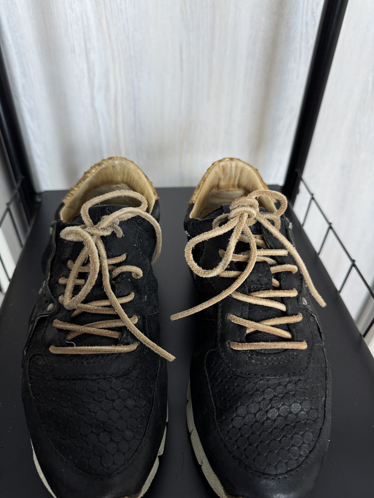 A.S.98 A.S. 98 black leather camo backside sneakers Size US 6.5 / IT 36.5 - 6 Thumbnail