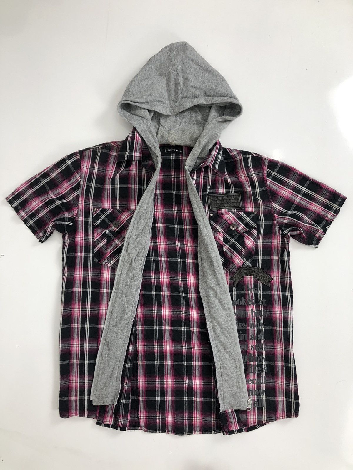 If Six Was Nine Poem DoubleLayer Zipper Hoodie Button Shirt Punk Style Size US M / EU 48-50 / 2 - 3 Thumbnail