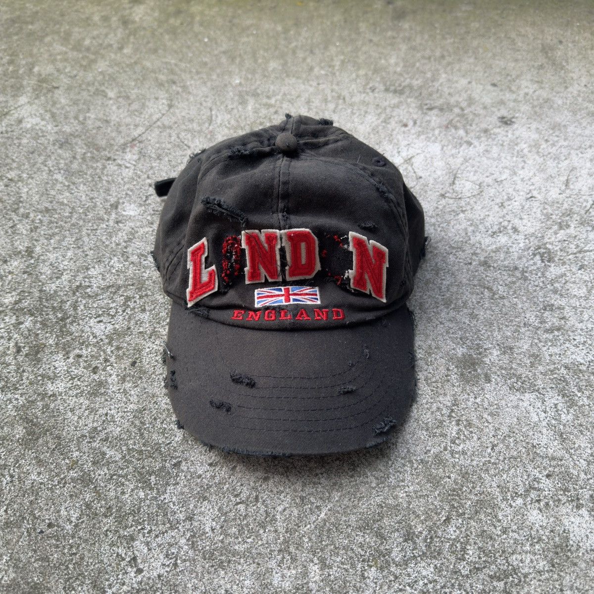 Vintage Thrashed Faded Distressed London Hat ERD Grunge Punk Size ONE SIZE - 10 Thumbnail