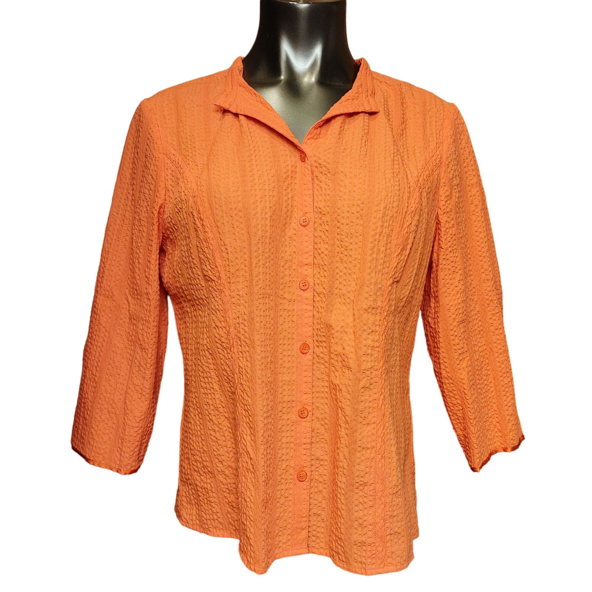 Nine West Nine & Company | Nine West Women's Orange Tie Back Long Slee Size XL / US 12-14 / IT 48-50 - 1 Thumbnail